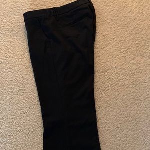 Navy blue hip slung stretch straight slacks